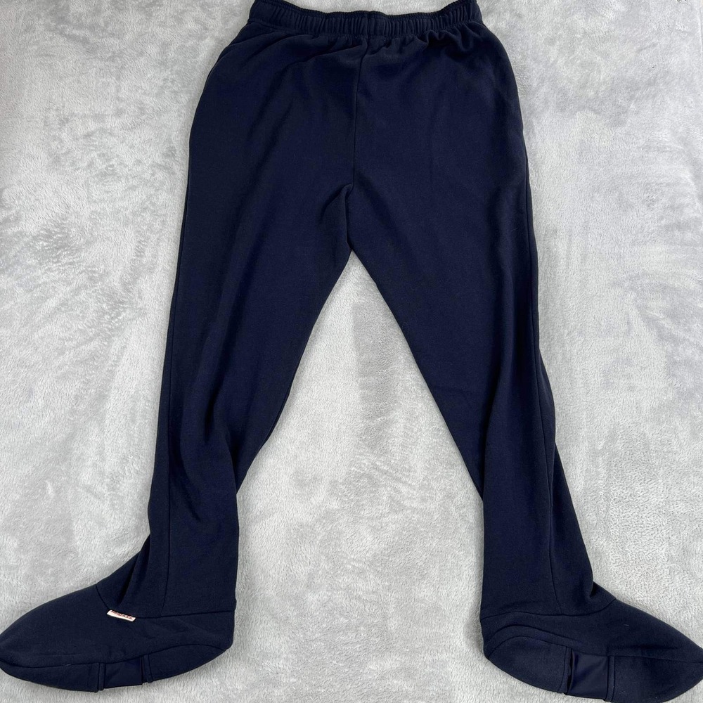 Feejays Surf Santa Cruz Footed Sweatpants L Navy Blue Mens Lounge Pajama Joggers - Picture 8 of 11
